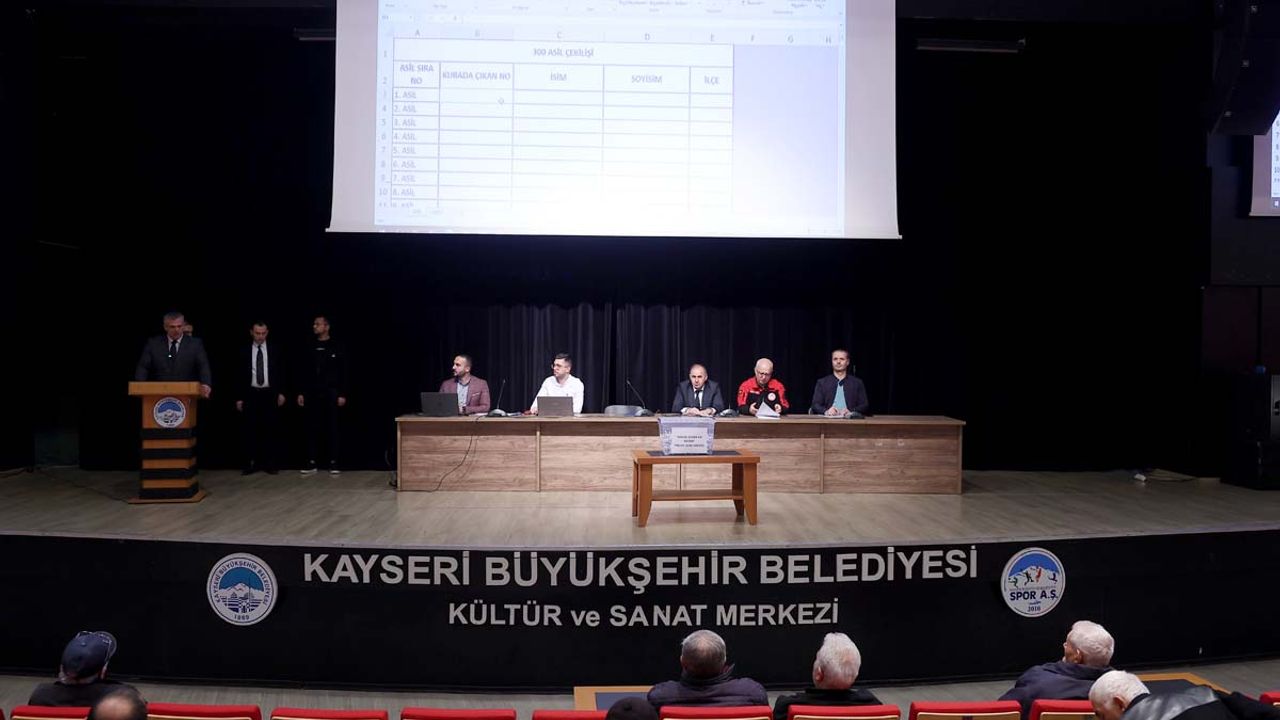 Kayseri'de heyecanla beklenen kura çekimi yapıldı! Sonuçlar belli oldu