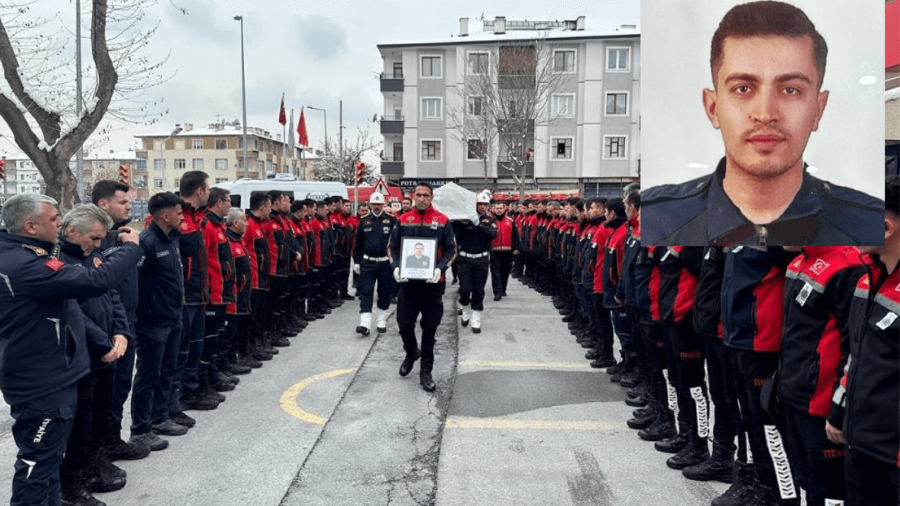 Şehit düşen Genç itfaiyeci Kayseri’de son yolculuğuna uğurlandı!