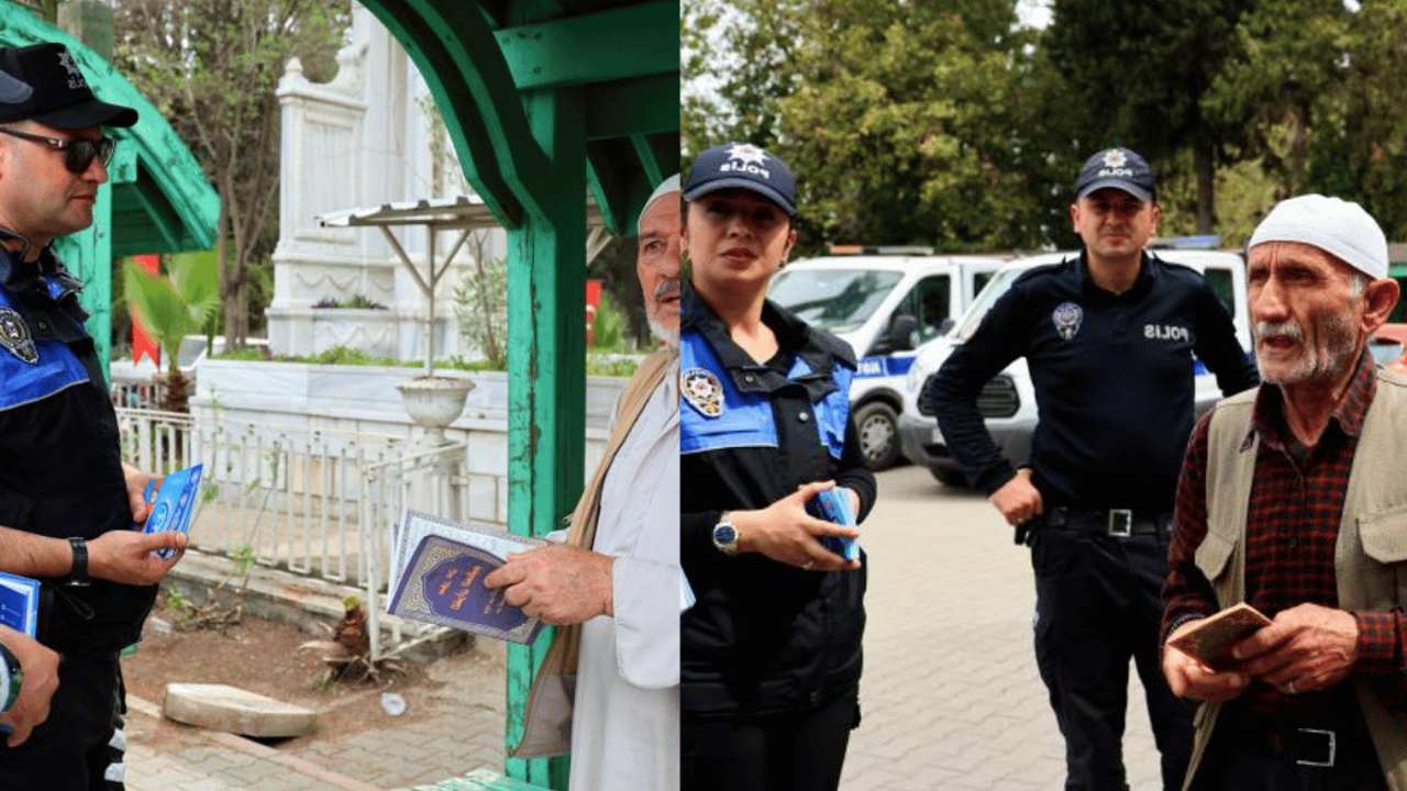 Polis ekiplerinden mezarlıkta sahte hoca avı! Dua edenlere Yasin okuttular