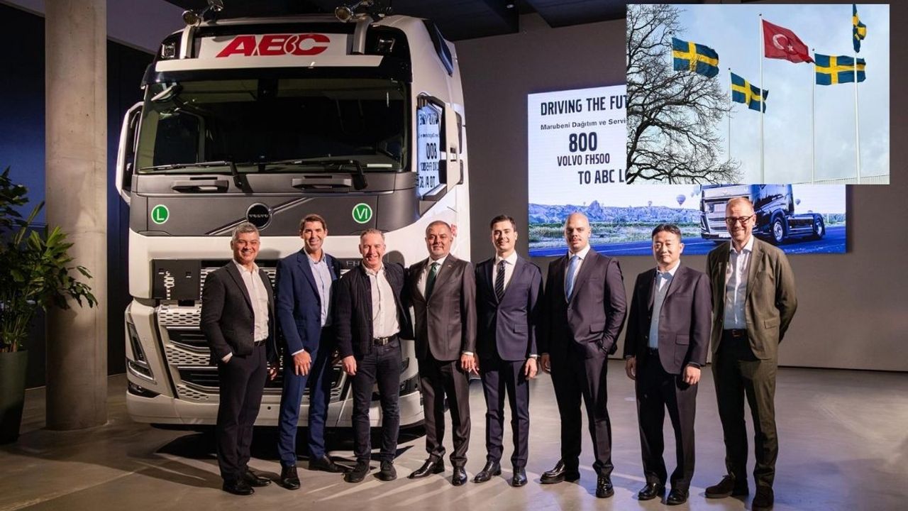 Volvo’dan ABC Lojistik’e tarihi jest: İsveç’te ilk kez Türk bayrağı göndere çekildi