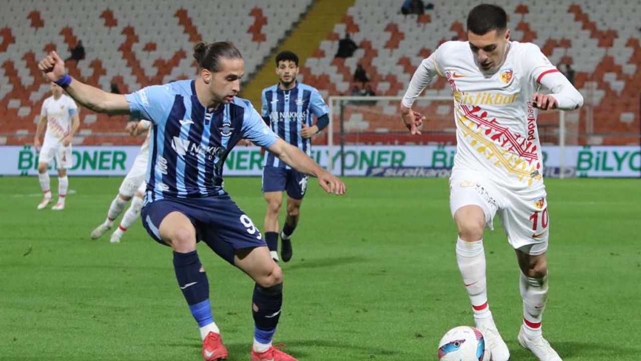 Adana Demirspor – Kayserispor maçının ilk yarısı sona erdi!