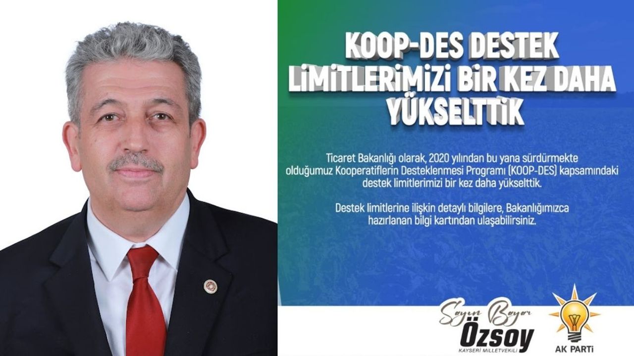 AKP'li vekil Bayar Özsoy müjdeyi verdi: Kooperatiflere finans desteğinde limit artışı