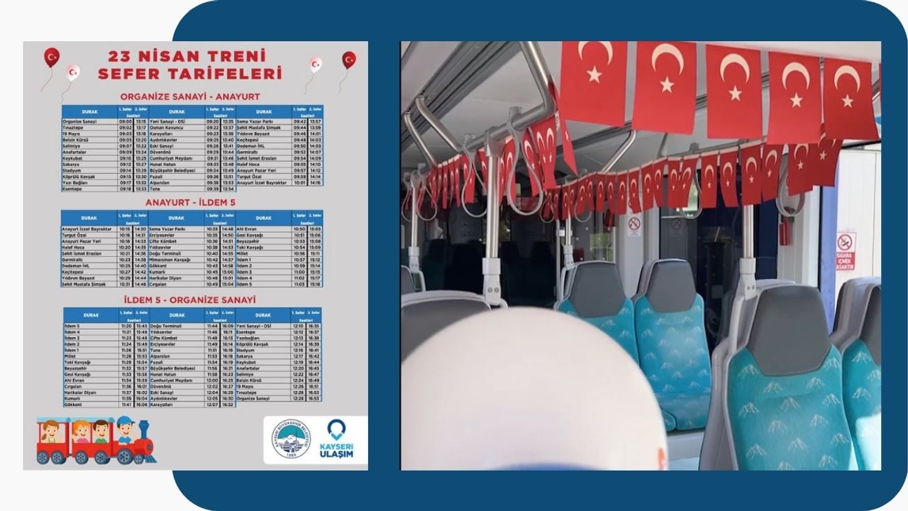 Kayseri'de 23 Nisan'a özel çocuk treni raylarda!