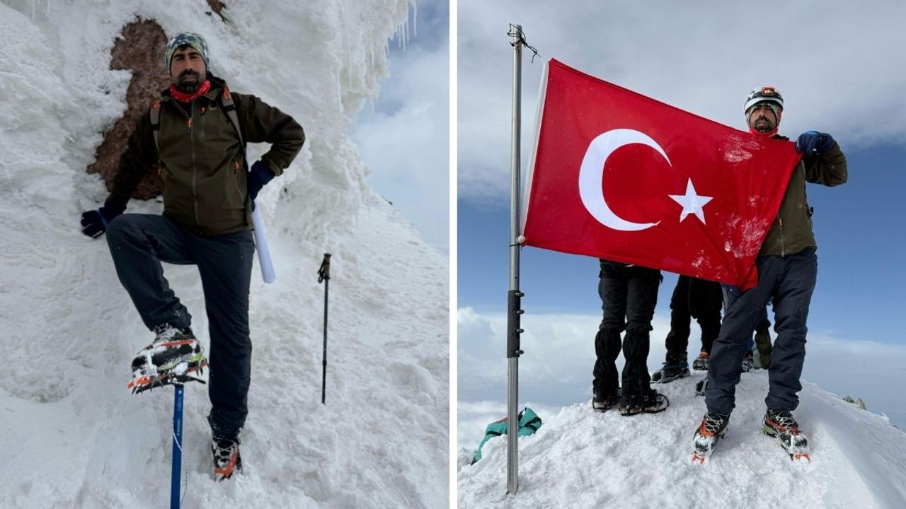 Erciyes Dağı’na tırmanmak için 435 kilometreden geldi! Zirveye bakın kaç saatte çıktı?