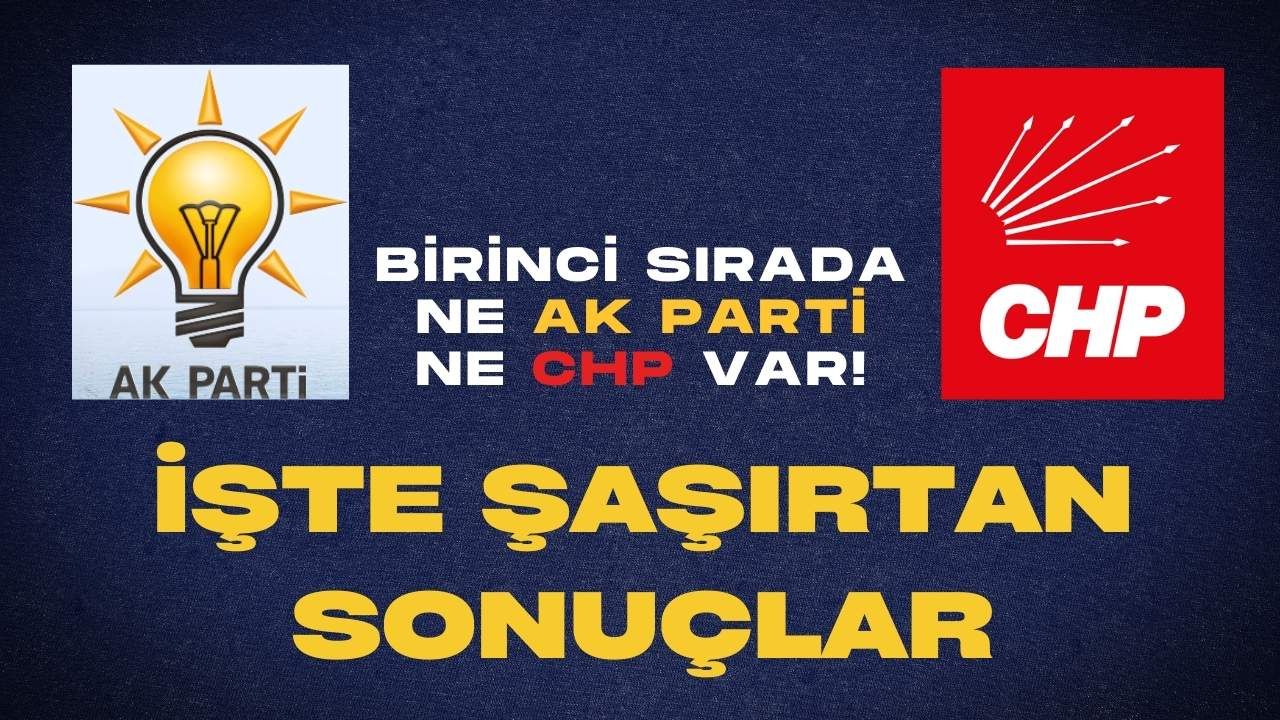 Birinci sırada ne Ak Parti, ne CHP var! İşte şaşırtan sonuçlar