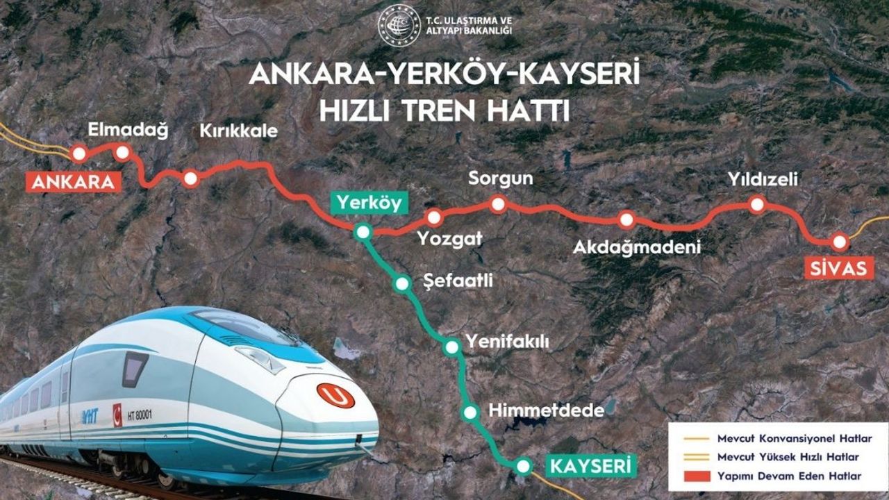 Kayseri-Yerköy hızlı tren hattında sona doğru!