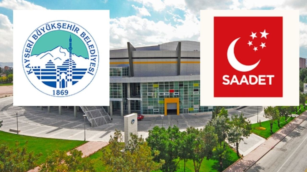 Kayseri'de salon ve afiş krizi: Büyükşehir ile Saadet Partisi birbirine girdi!
