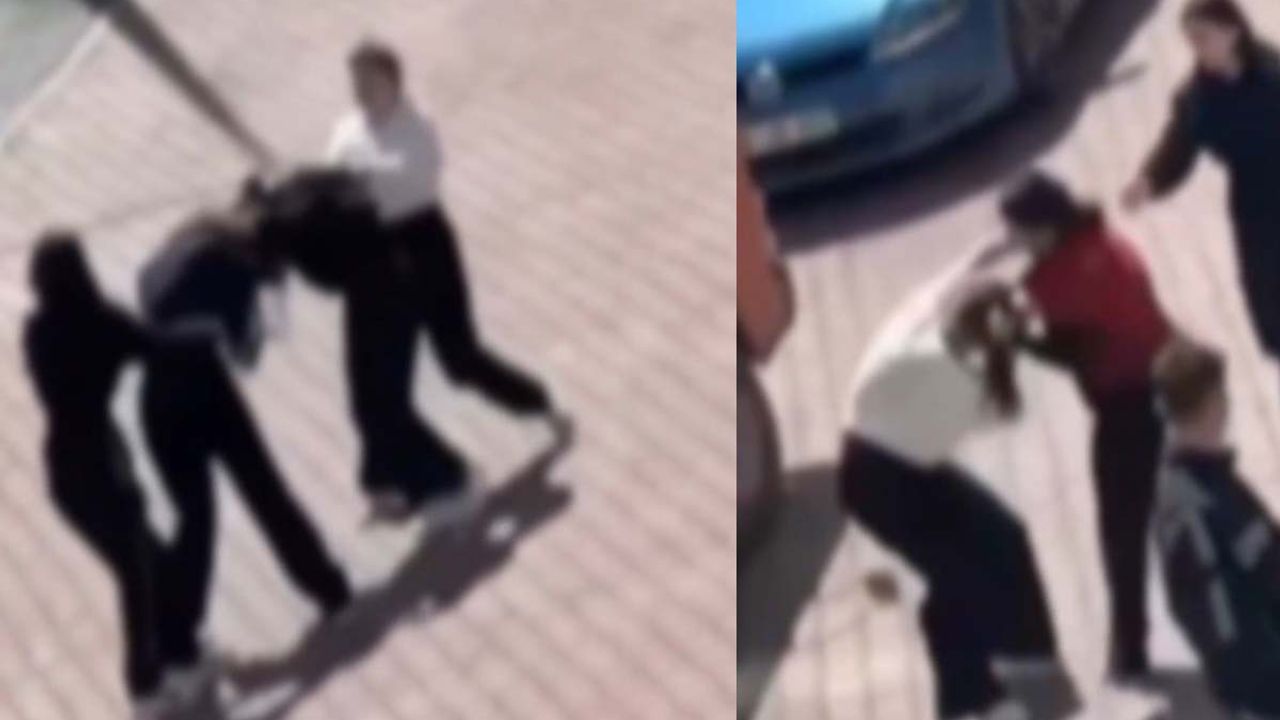 Kayseri'de kız öğrenciler saç saça, baş başa kavga etti