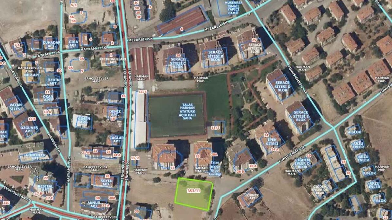 Talas'ta kaçırılmayacak fırsat! 18 ay taksitle konut arsası satılacak