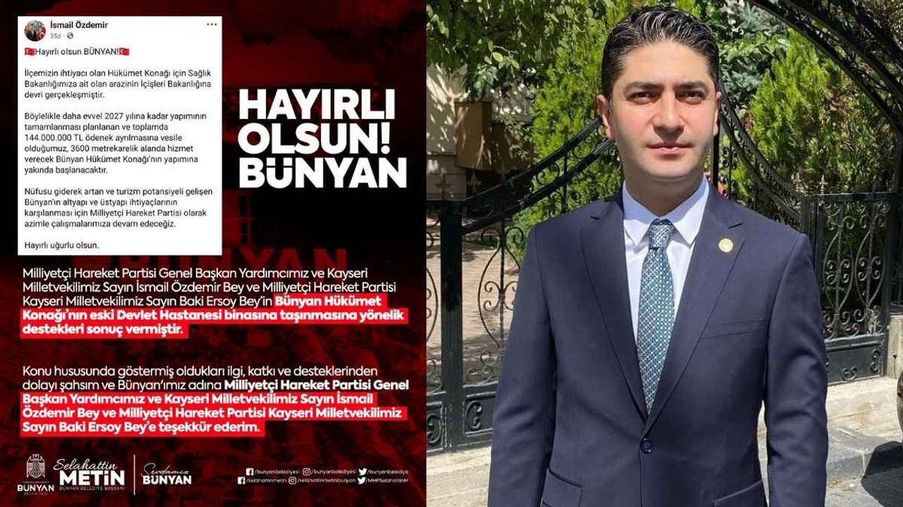 MHP'li İsmail Özdemir'den Bünyan'a müjde!