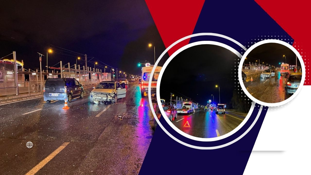 Tramvay durağında panik anları: Araç son sürat daldı!