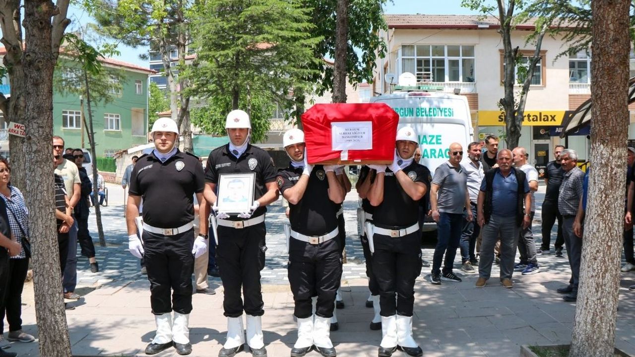Kayseri'den mezun olmuştu! Başkomiser Serhat Yiğiter son yolculuğuna uğurlandı