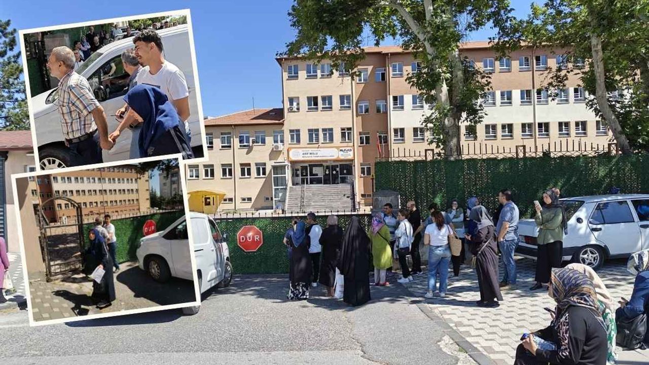 Kayseri'de sınava geç kaldı! Ailesi gazetecilere tepki gösterdi