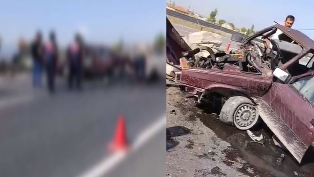 Kayseri'de trafik kazasında araç hurdaya döndü! 1'i ağır 3 yaralı