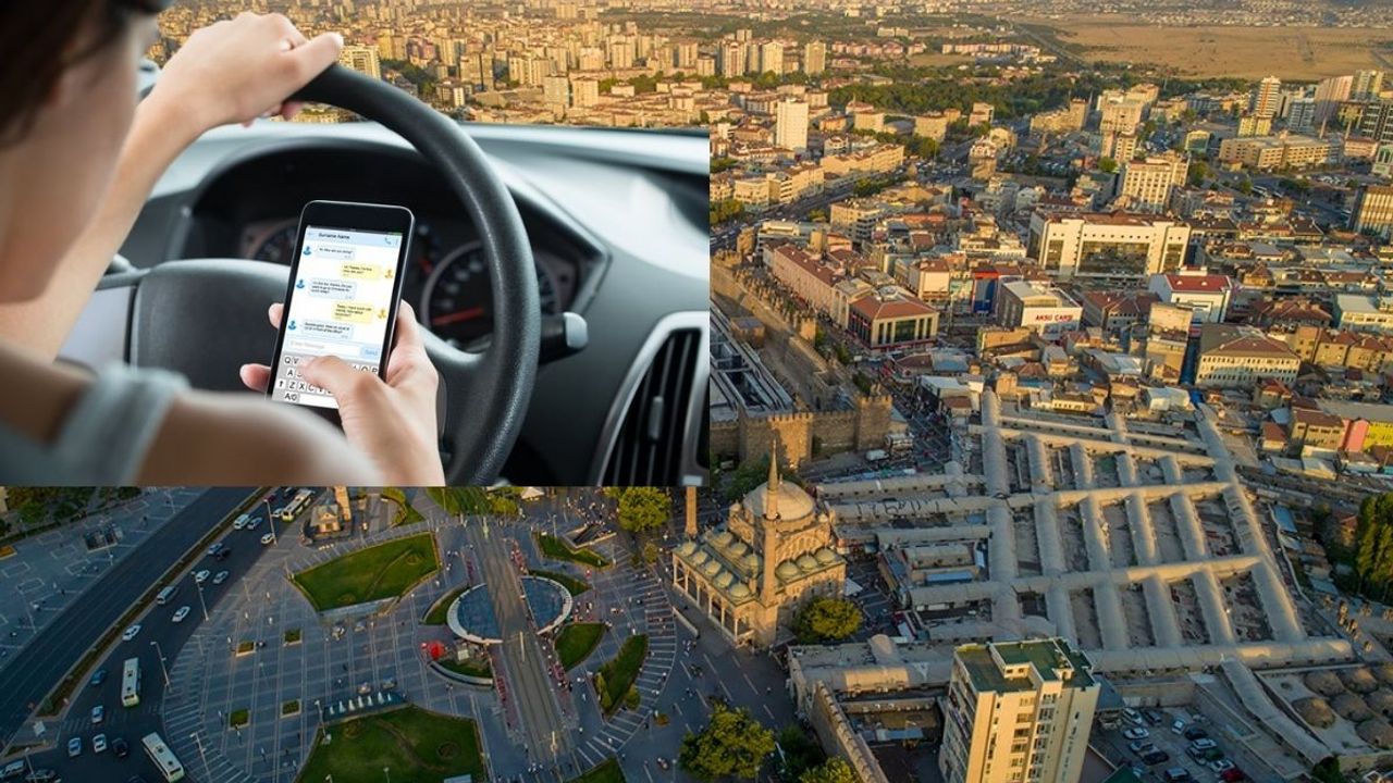 Kayseri'de direksiyon başında cep telefonuna rekor ceza!