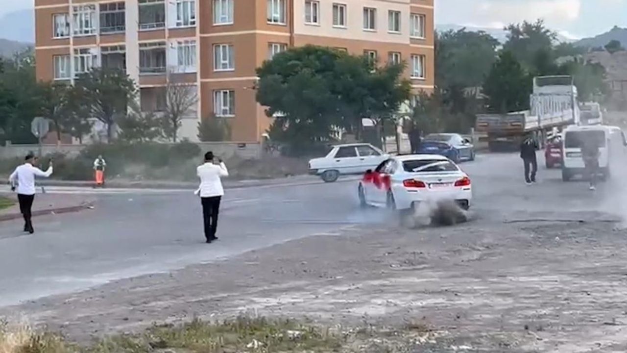 Kayseri'de düğün konvoyunda drift atan sürücülere rekor ceza!