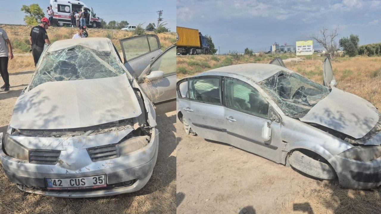 Şarampole devrilen araç hurdaya döndü! 3 yaralı!