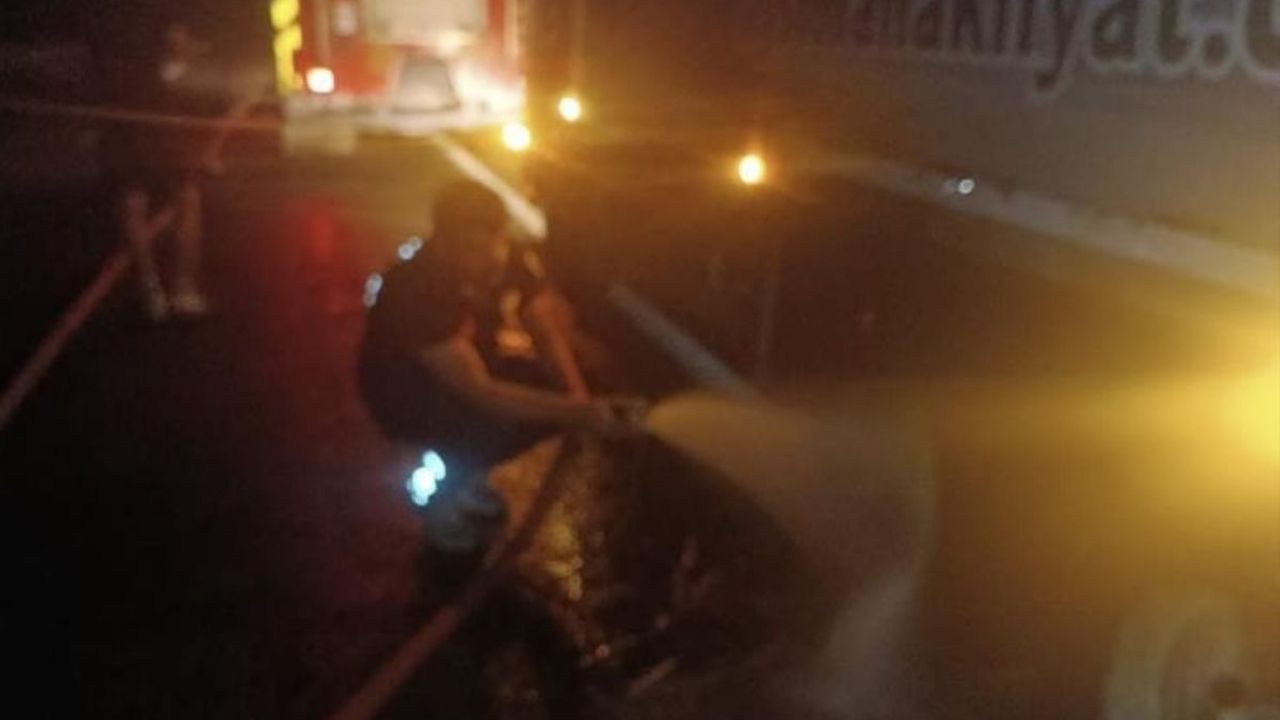Kayseri'ye gelen tırda yangın paniği! İtfaiye ekipleri anında müdahale etti