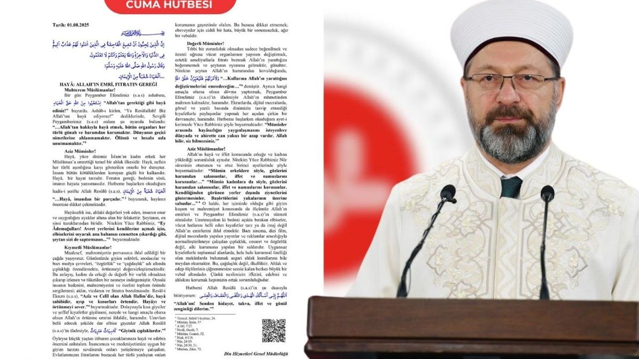 Diyanet İşleri Başkanı Erbaş’tan Yeniden Dua Çağrısı