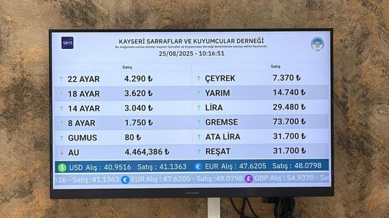 25 Ağustos güncel altın fiyatları!