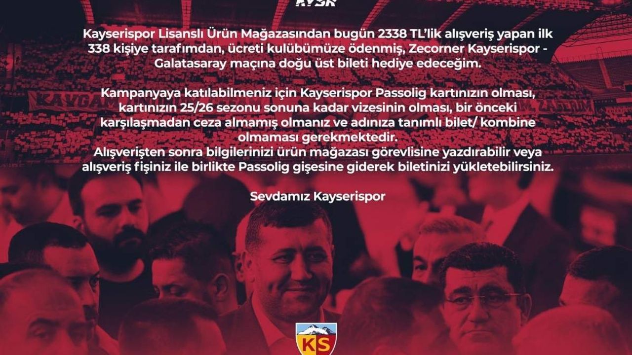 Baki Ersoy’dan taraftara büyük jest