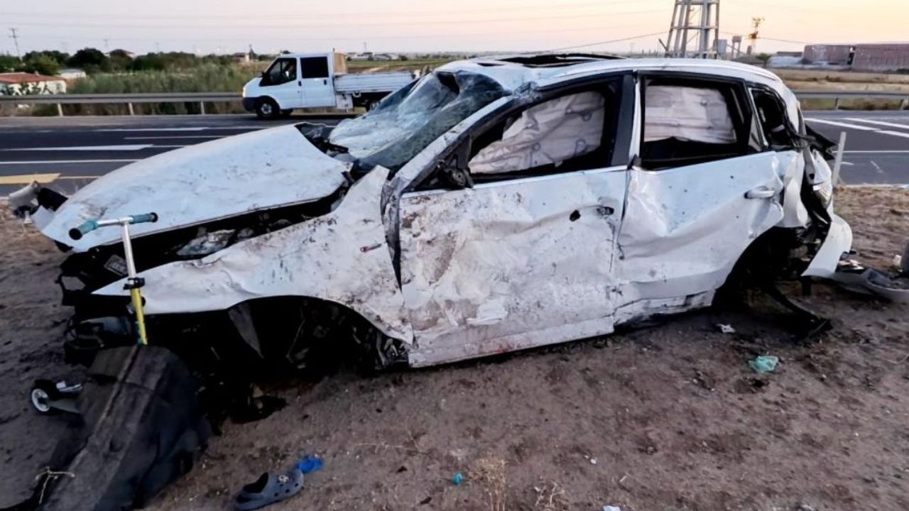 Gurbetçi ailenin otomobili takla attı! 1 ölü, 4’ü ağır yaralı