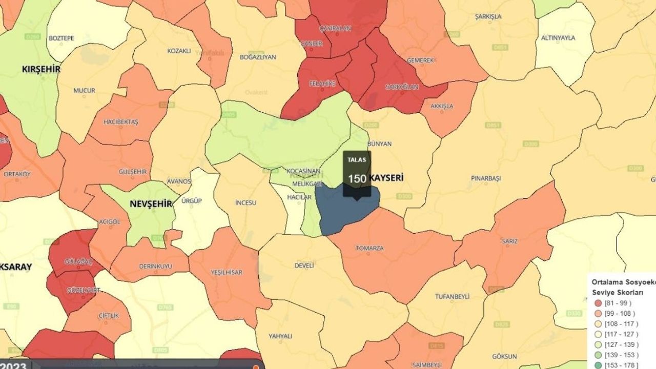 Kayseri’nin en zengin ilçesi belli oldu!