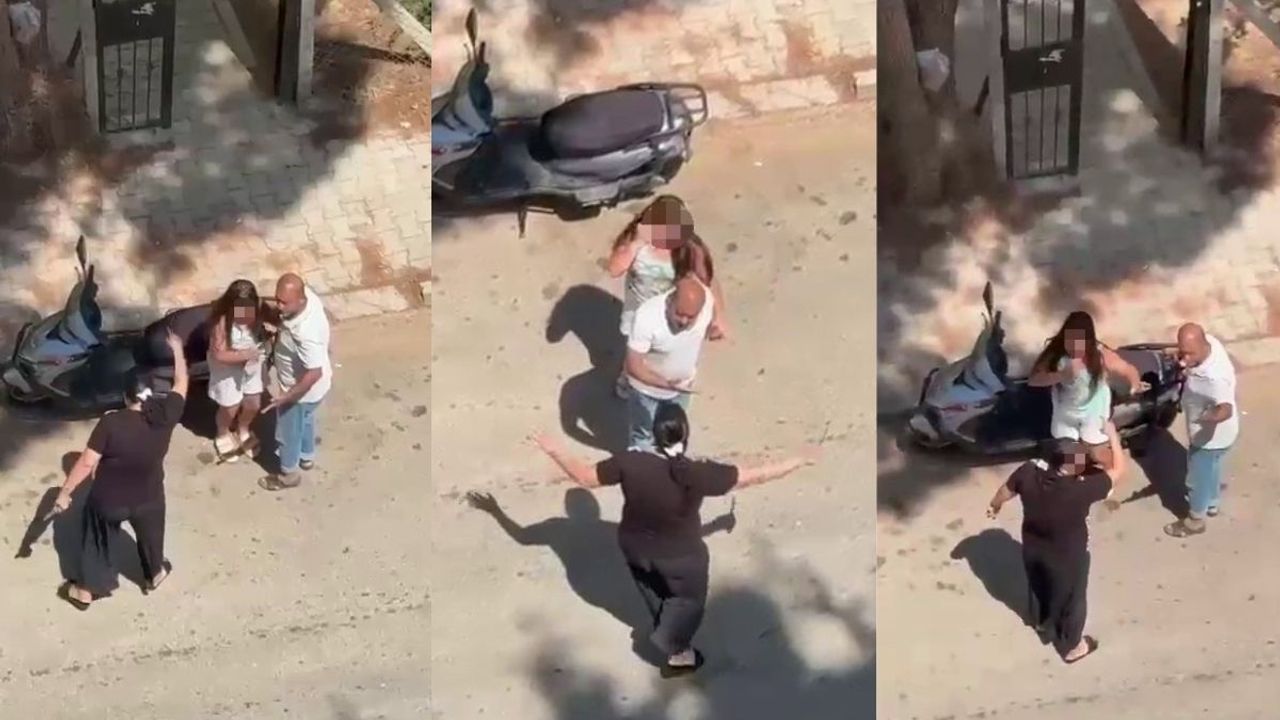 Sinir krizi geçirdi! Kızını bıçakla kovaladı