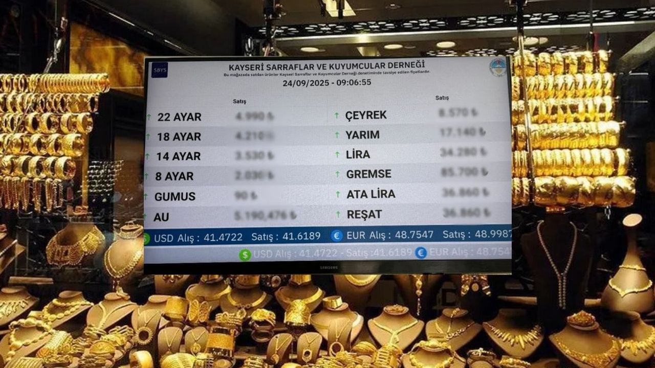 24 Eylül güncel altın fiyatları!