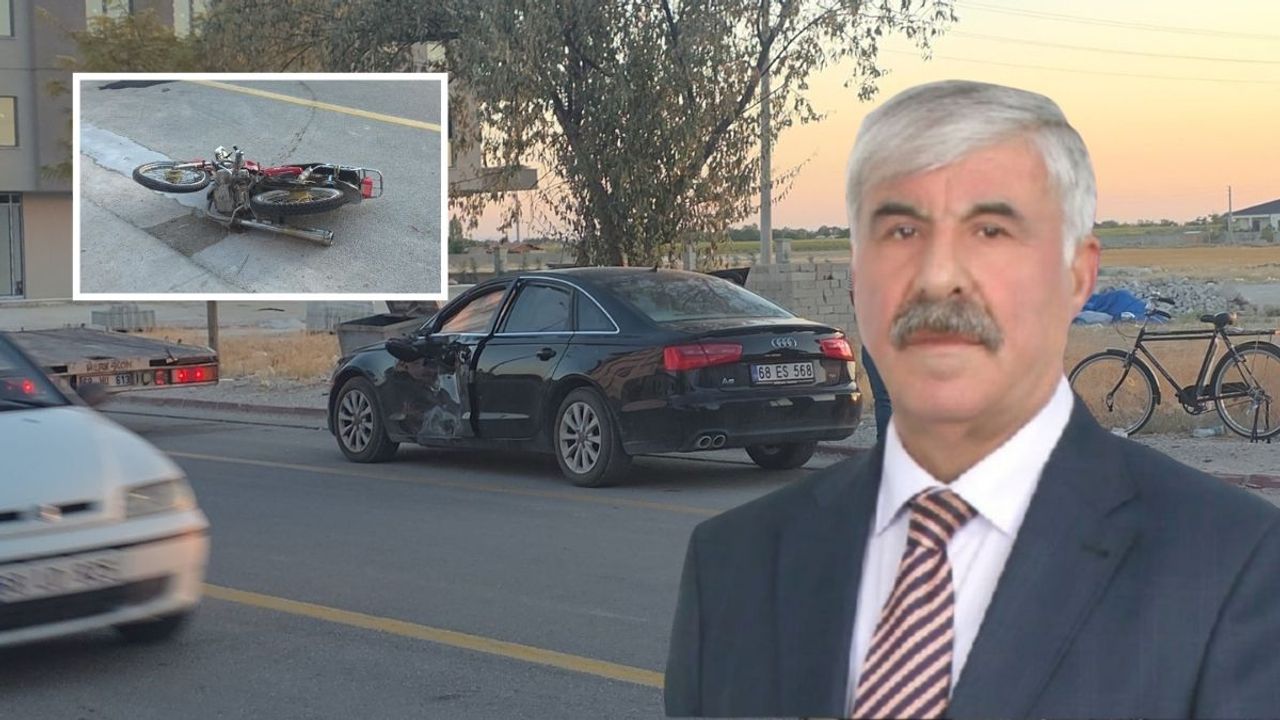 Aksaray’da eski Belediye Başkanı kaza yaptı: Motosiklet sürücüsü ağır yaralı