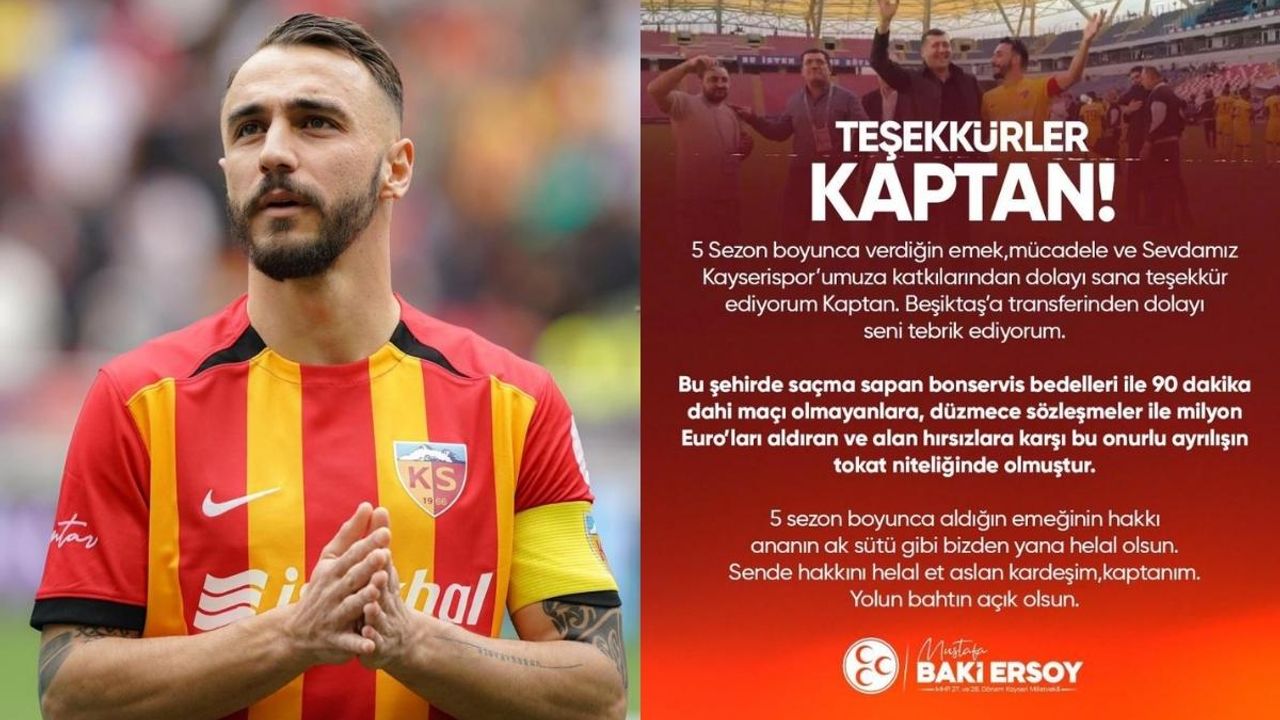 Baki Ersoy : Bu onurlu ayrılışın tokat niteliğinde olmuştur