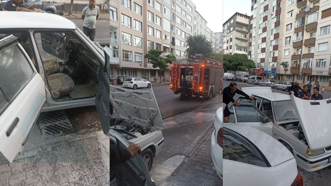 Kayseri'de araç yangını paniğe neden oldu!