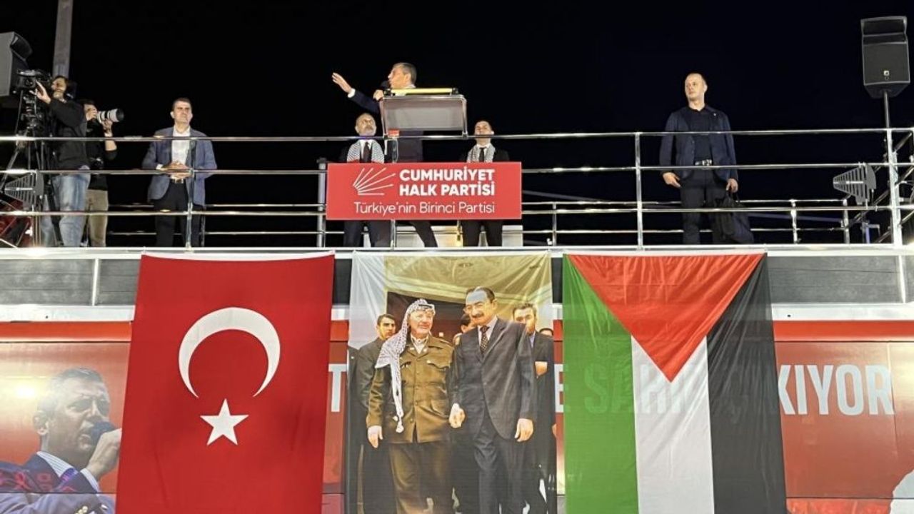 CHP'den Filistin'e destek mitingi
