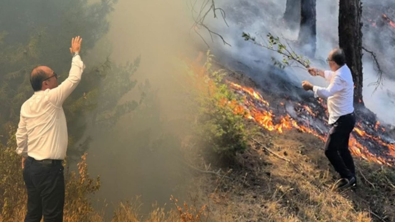 CHP’li Başkan yangının ortasında kaldı! Felaketten son anda kurtuldu