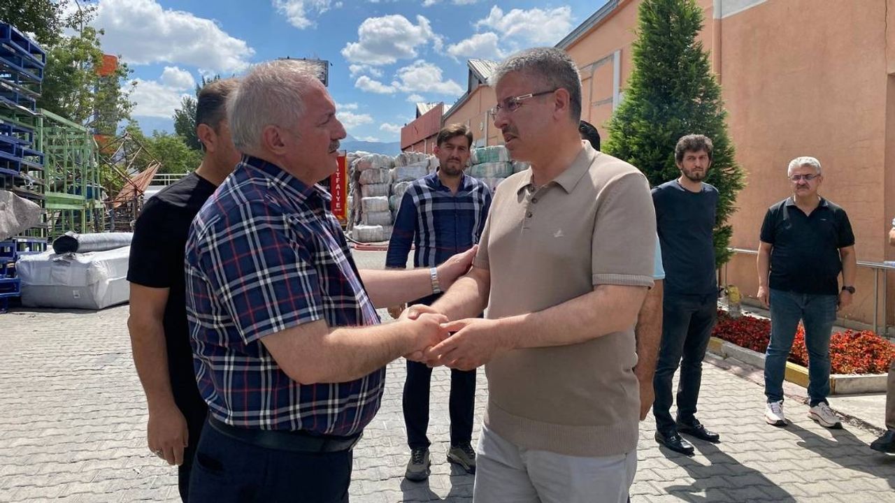 Çopuroğlu’ndan Kayseri’de yanan fabrikaya ziyaret