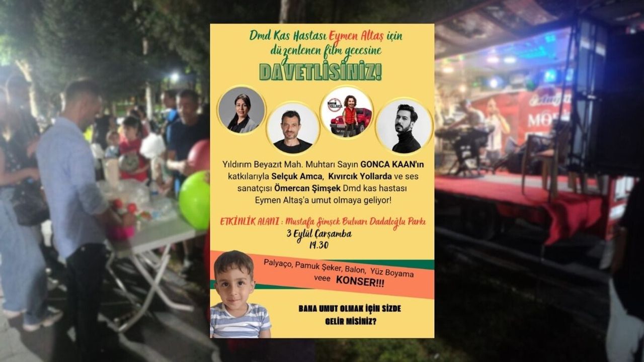 DMD hastası Eymen’e umut olmak için Yıldırım Beyazıt’ta buluşuldu