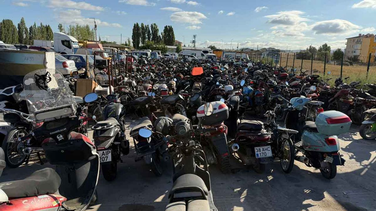 Kayseri’de binlerce motosiklet Milli Emlak tarafından çok ucuza ihaleye çıkartılıyor