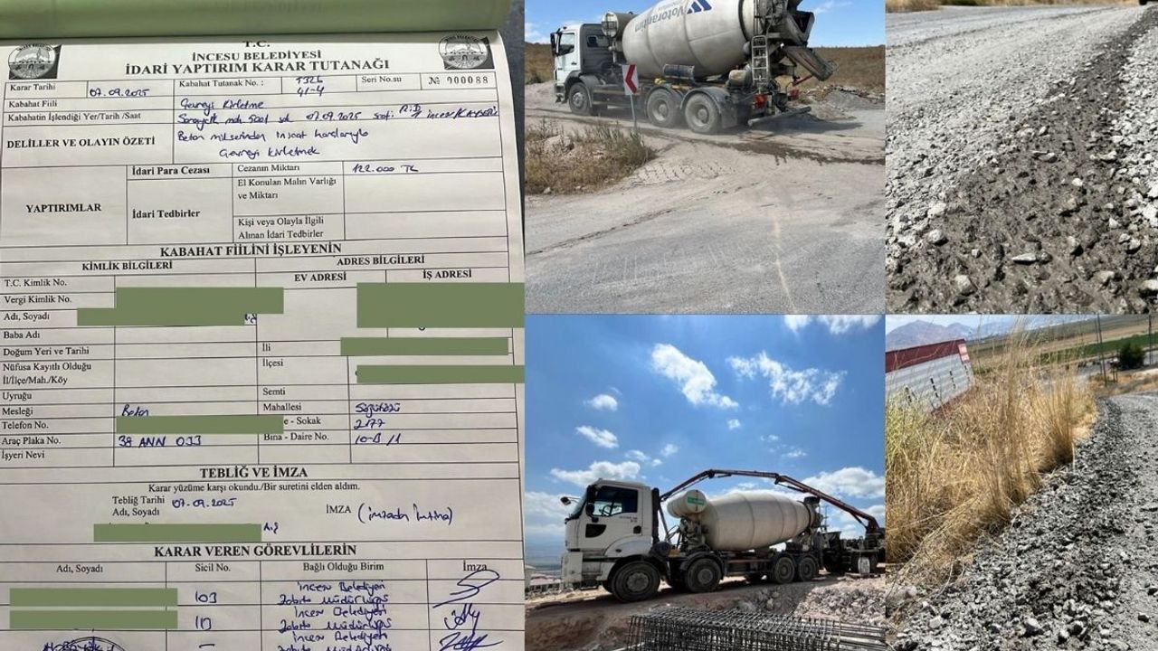Çevreyi kirletmenin bedelini beton mikseri ödedi: 326 Bin TL