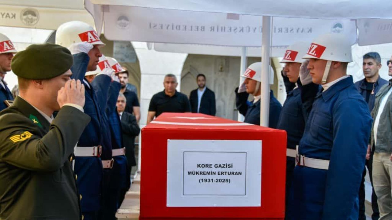 Kayserili Kore Gazisi Mükremin Erturan son yolculuğuna uğurlandı