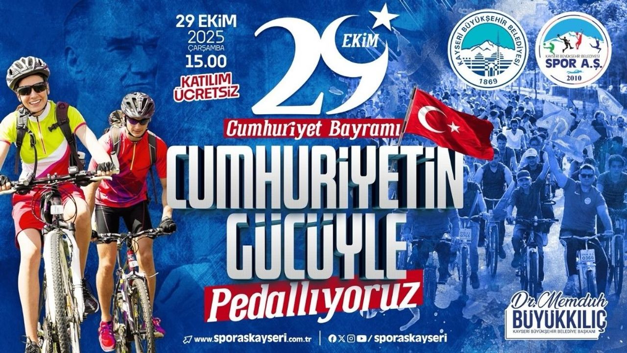 Kayseri’de 29 Ekim'e özel etkinlik: Pedallar Cumhuriyet için dönüyor