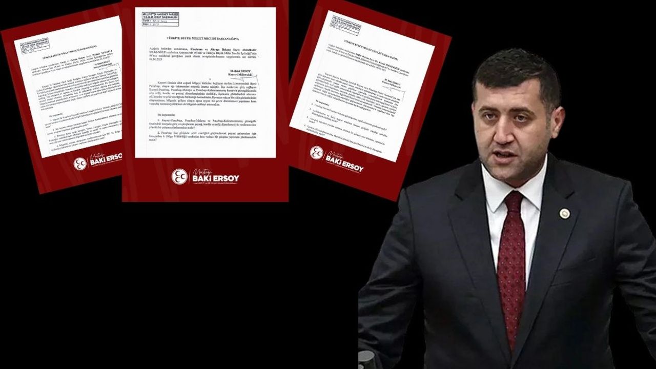 Baki Ersoy Pınarbaşı'nın sorunlarını meclise taşıdı: 3 soru önergesi verdi