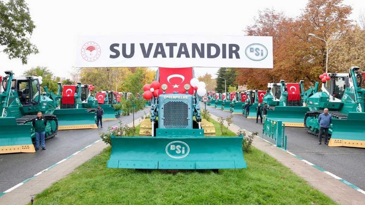 Devlet Su İşlerine 50 iş makinası daha katıldı