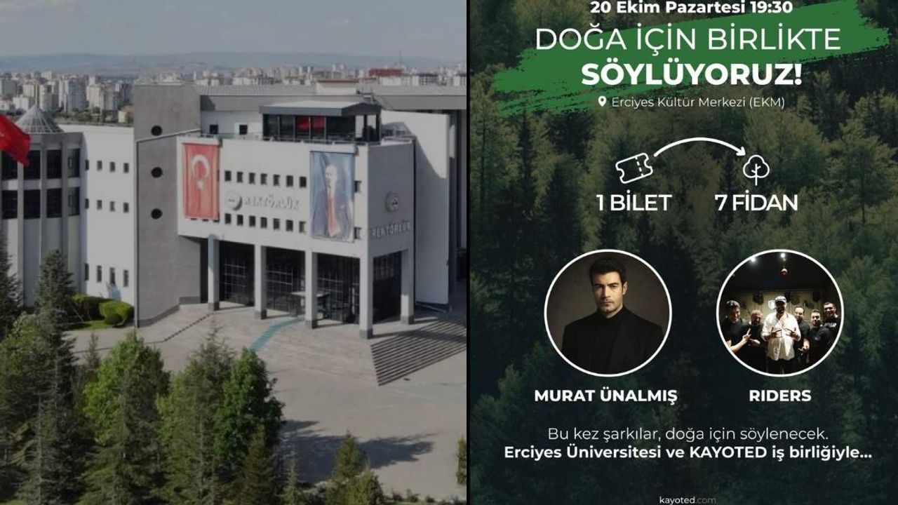 Erciyes Üniversitesi ve KAYOTED’ten doğa için yardım konseri