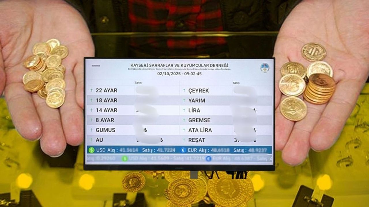 Kayseri 2 Ekim güncel altın fiyatları!