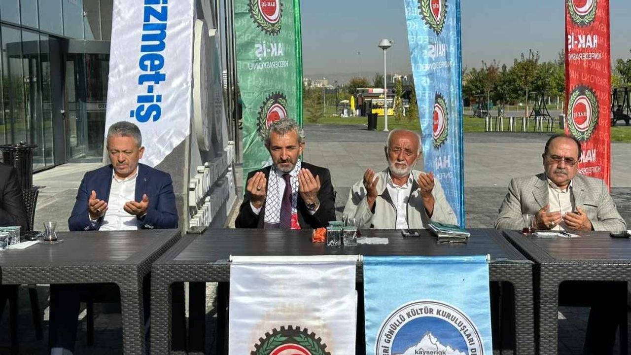 HAK-İŞ İl Başkanı Yavuz Navruz: “Kayseri’den Yükselen Ses Gazze’de Yankılanacak”