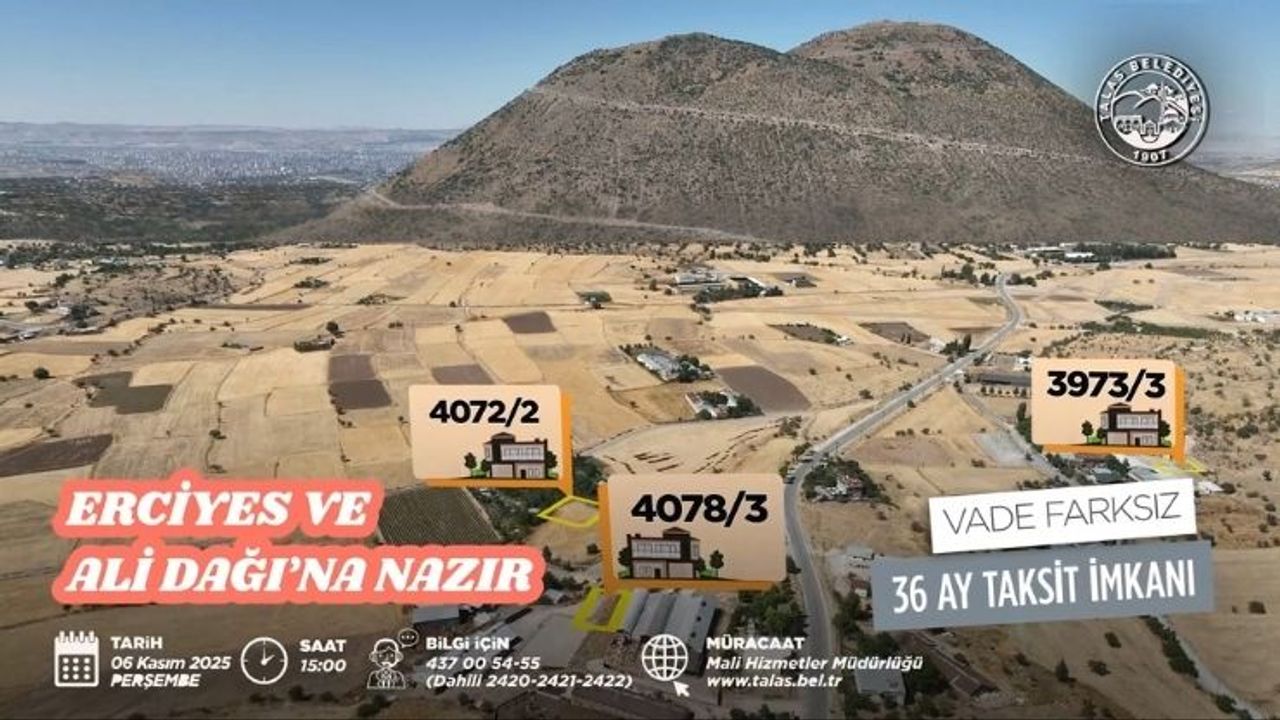 Belediye Talas’ta uygun ödemeli 18 villa parselini satışa çıkarıyor!