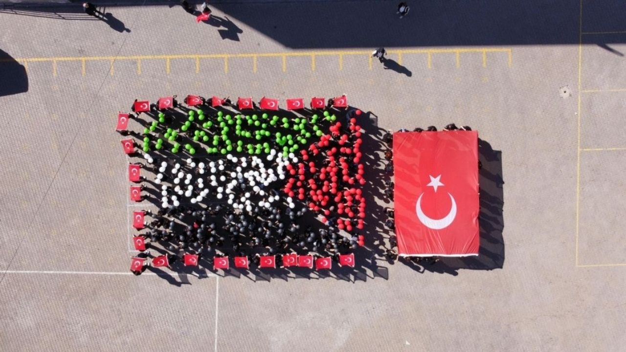 Kayseri’de okullar Filistin için tek yürek oldu