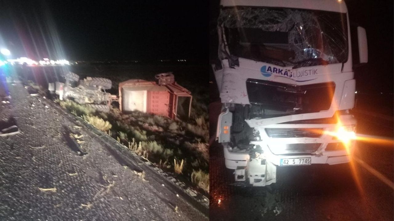 Konya’da Tır traktöre çarptı: 1 yaralı