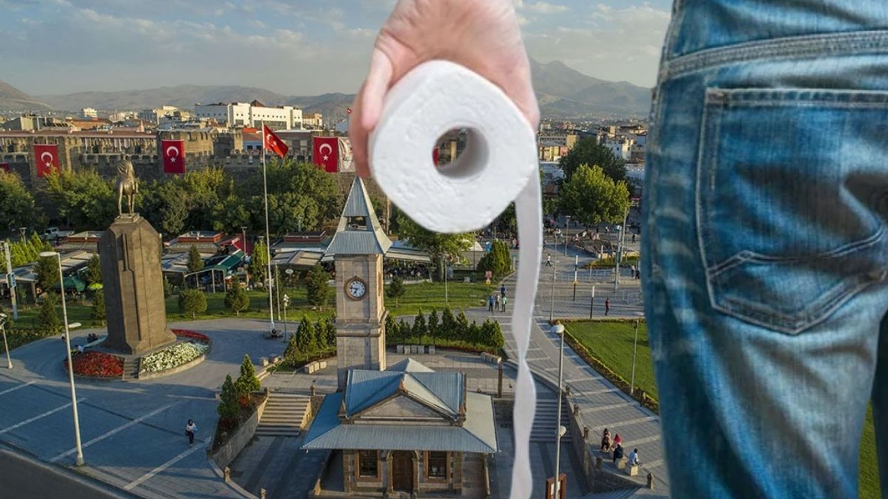 Kayseri'de AVM'de tuvalet kağıdı kullanıyorsanız dikkat!