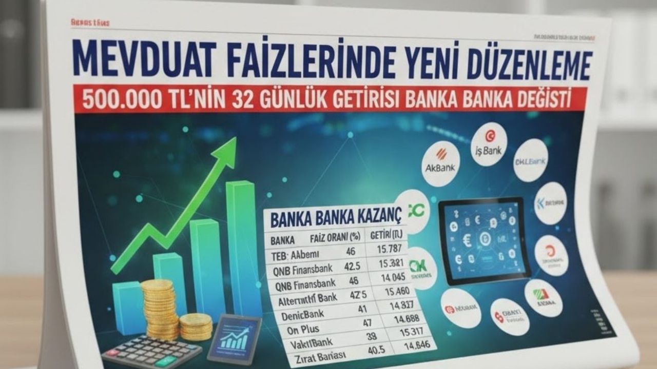 Mevduat faizleri değişti: 500 bin TL’nin 32 günde kazancı şaşırttı